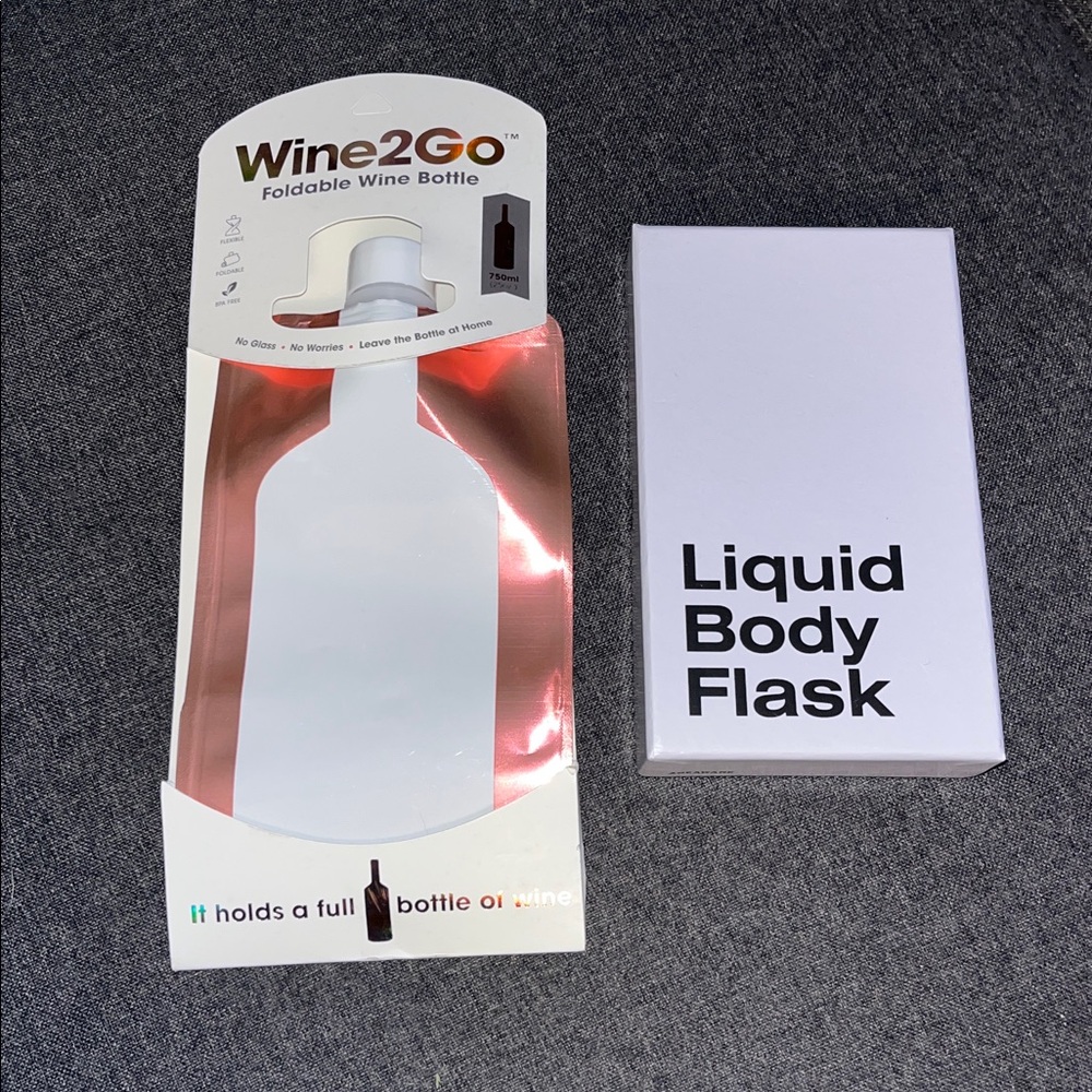 Drinker’s Combo-Liquid Body Flask & Wine2Go